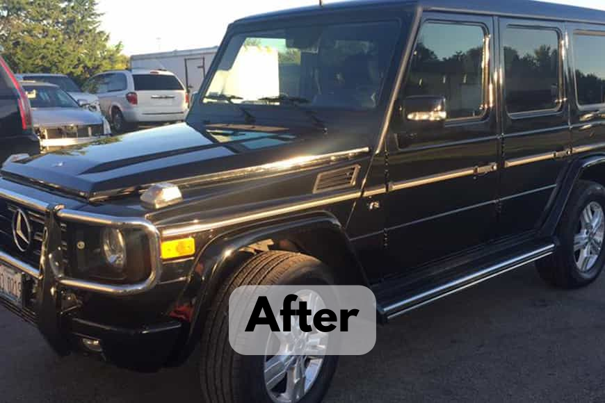 Mercedes hood replacement, After Pic, Chicago Suburbs, Plainfield, IL Crystal Shine Body Shop